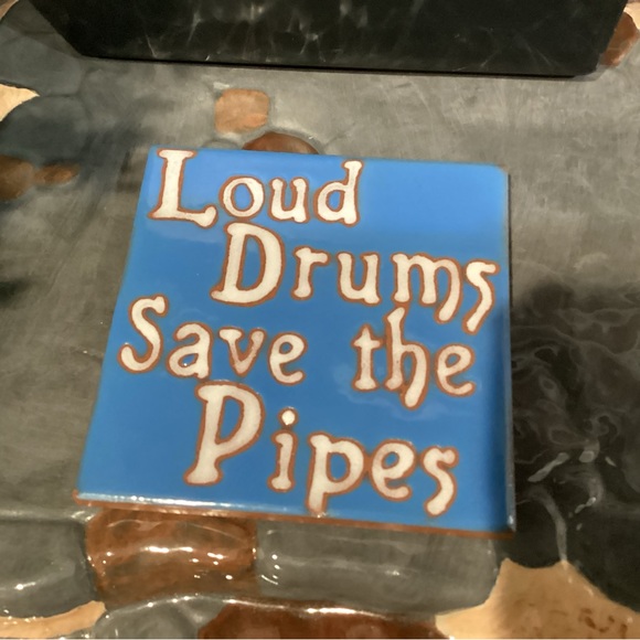 Vintage Red Italian Bisque Tile - Hand Painted - Kiln Fired - Unique - USA Made - Picture 6 of 6